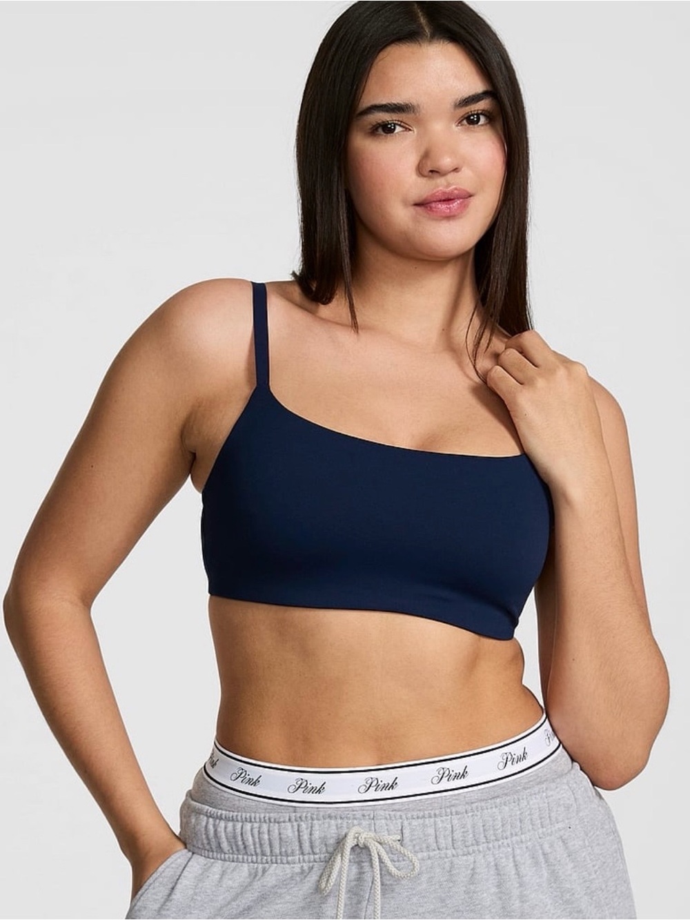 PINK Relay Square-Neck Sports Bra